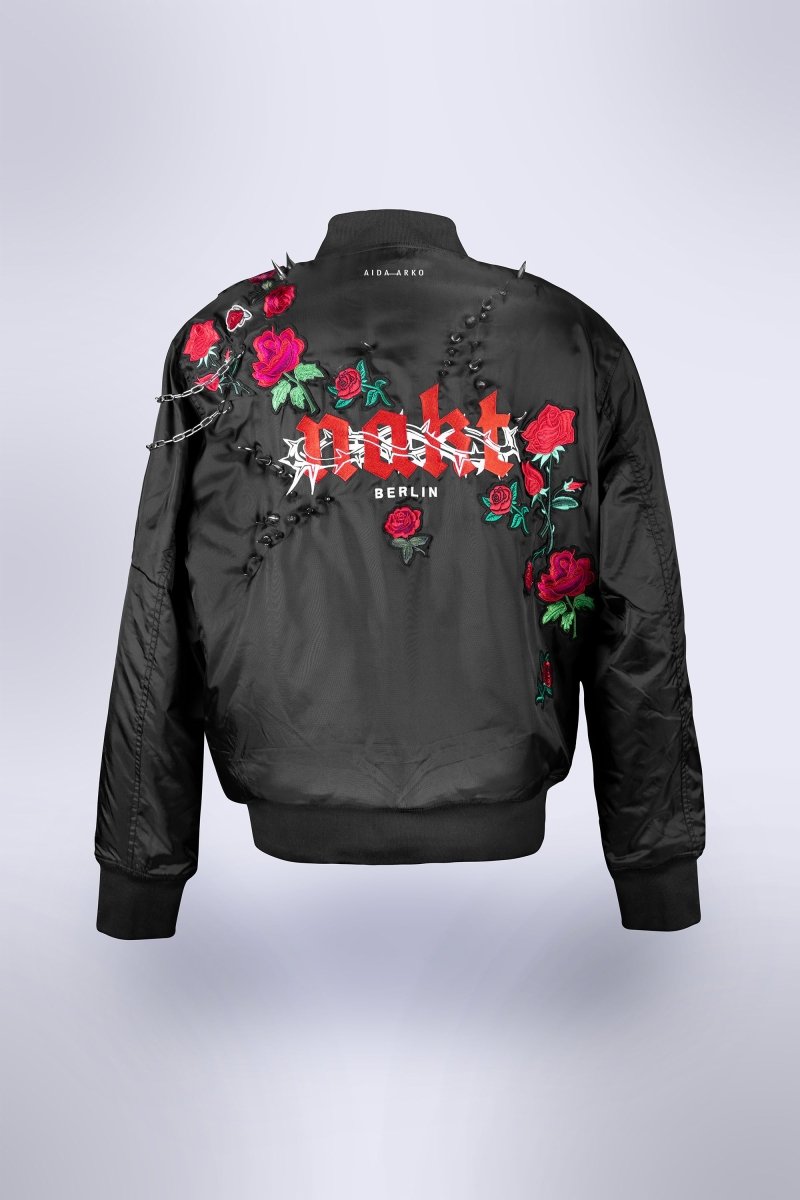 Red rose bomber on sale jacket